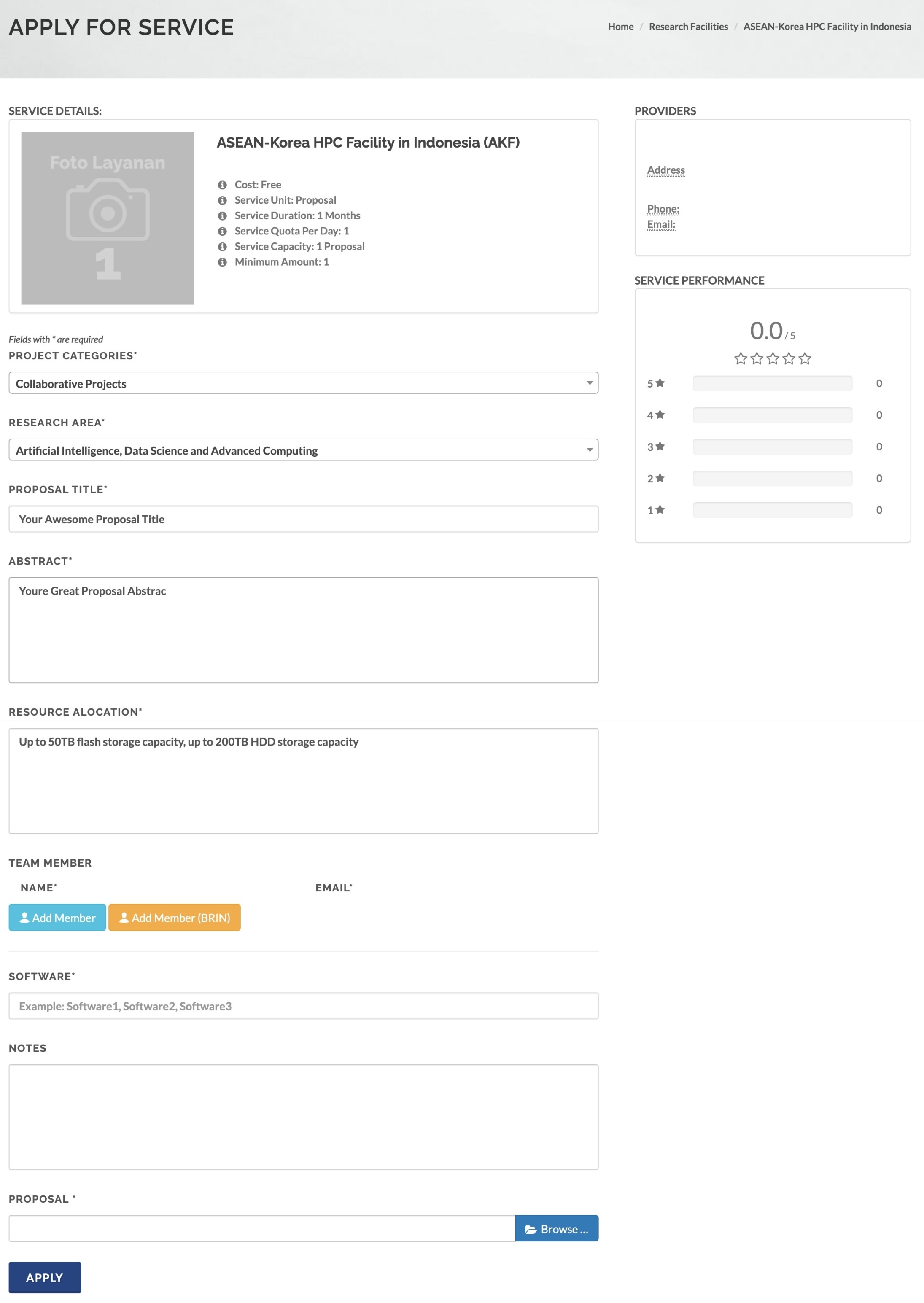 AKF research proposal form